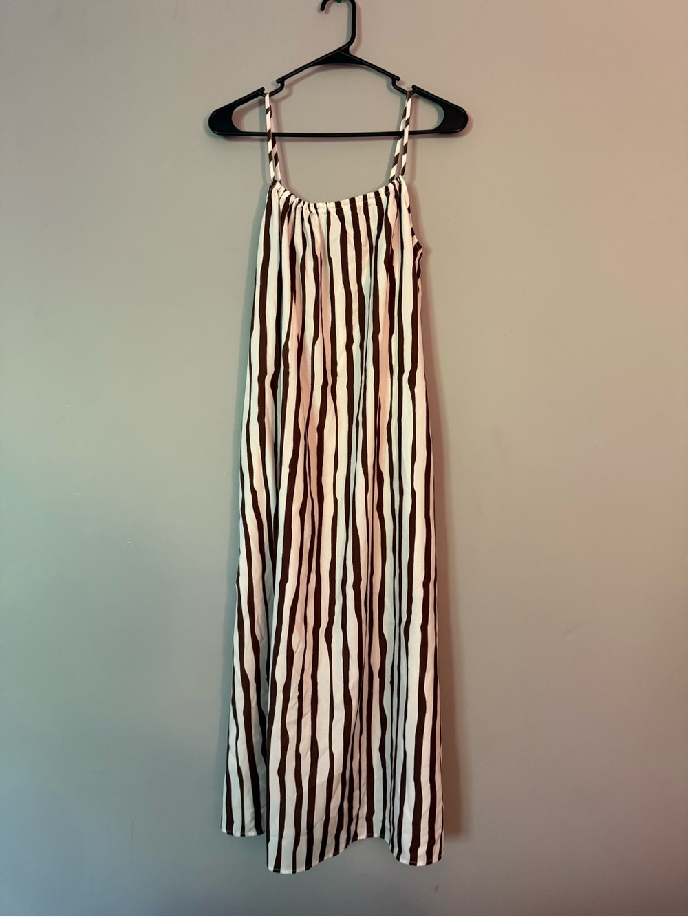 Striped Sleeveless Maxi Dress with Pockets